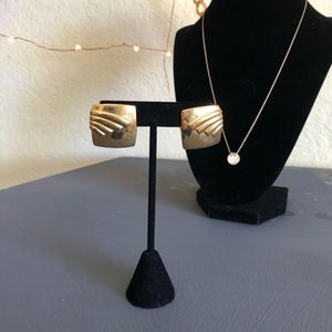 Vintage | Gold Plated Wing Earrings